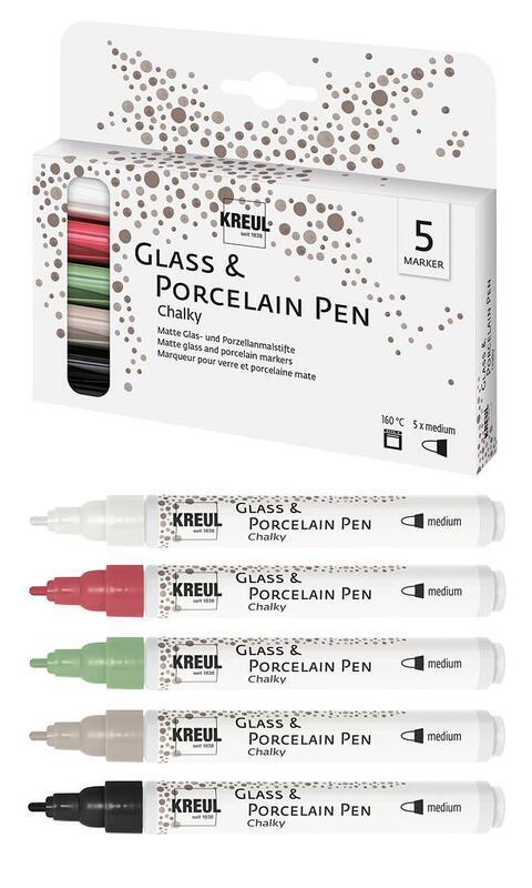 Sada fixů na porcelán a sklo "CHALKY" 5 barev, KREUL