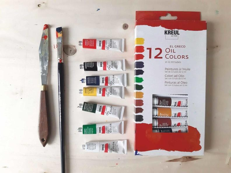 Sada Olejové barvy EL GRECO, v tubách, 12 barev, KREUL