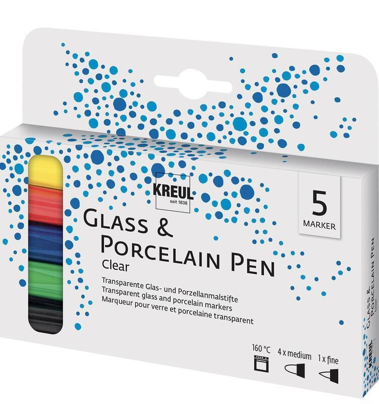 Sada Fix CLEAR na porcelán a sklo, 5 barev, KREUL