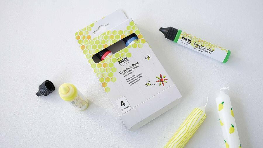 Sada CANDLE PEN voskové pero pro malování svíček 4ks - sada, KREUL
