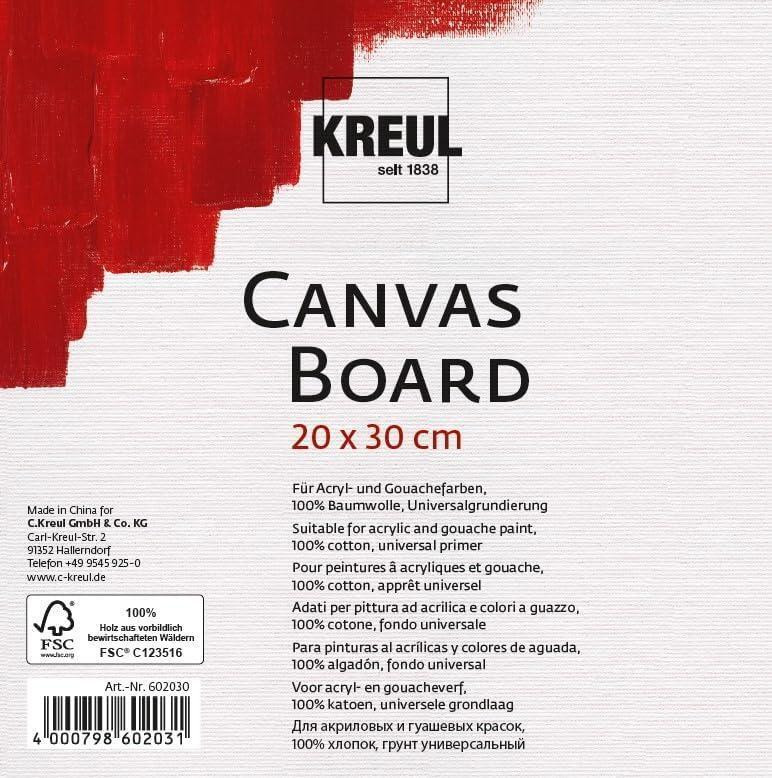 Malířské plátno na desce 20 x 30 cm, KREUL