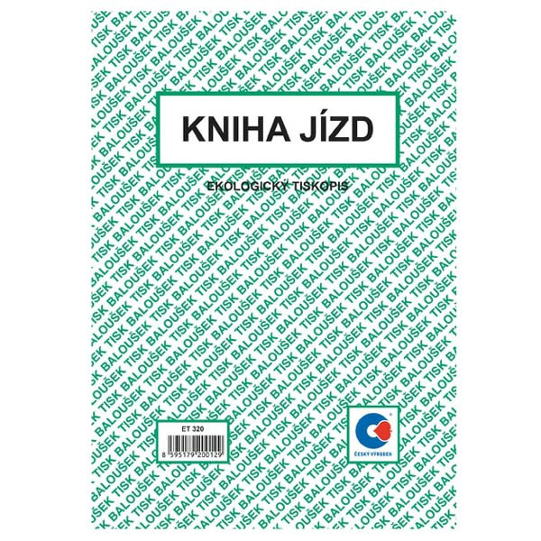 Kniha jízd ET320, A5, 3x52listů,3ks, cena za 1ks, Baloušek