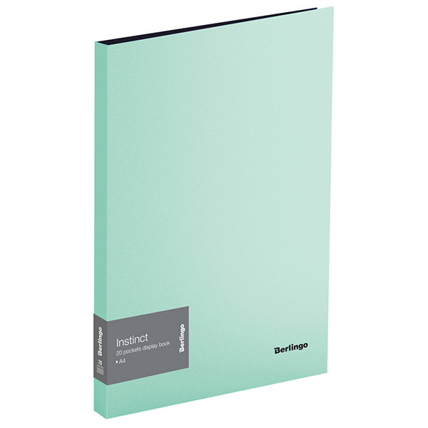 Katalogová kniha A4, 14mm, 700mic, mátová, 20 kapes, Berlingo, Instinct