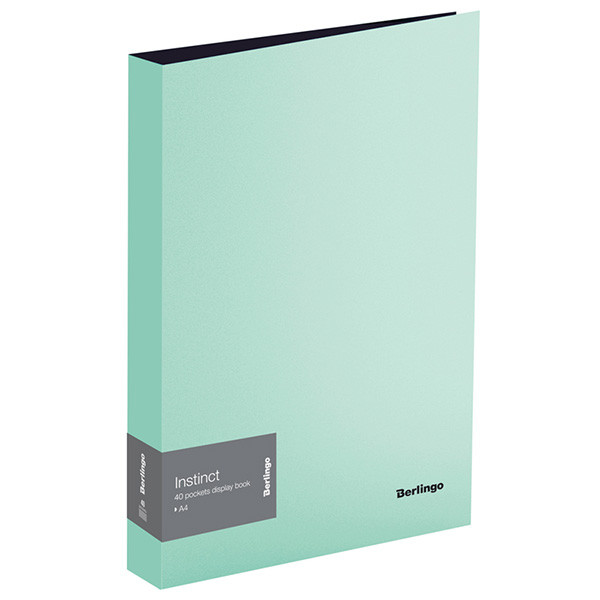 Katalogová kniha A4, 21mm, 700mic, mátová, 40 kapes, Berlingo, Instinct