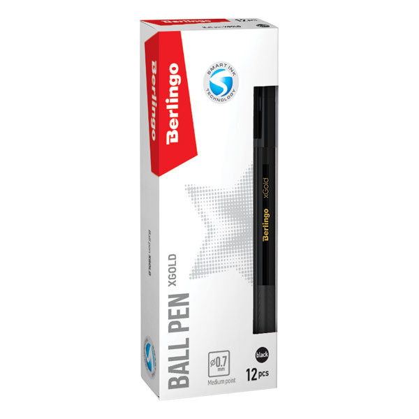 Berlingo, pero kuličkové, černé, 12ks, 0.7mm, XGOLD
