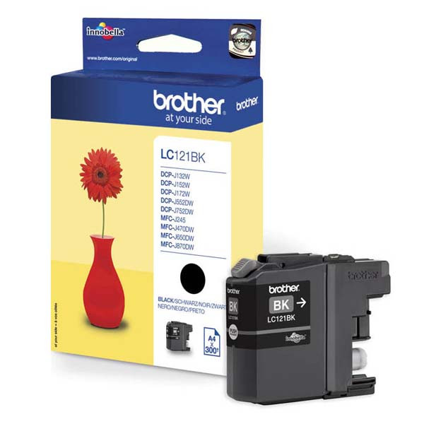 Brother originální ink LC-121BK, black, 300str.
