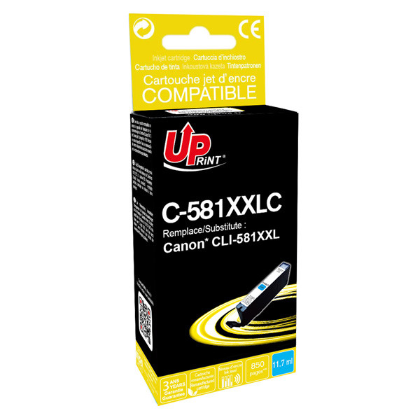 UPrint kompatibilní ink s CLI-581C XXL, C-581XXLC, cyan, 11,7ml, very high capacity
