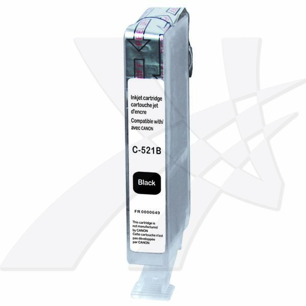 UPrint kompatibilní ink s CLI521BK, C-521B, black, 10ml, s čipem