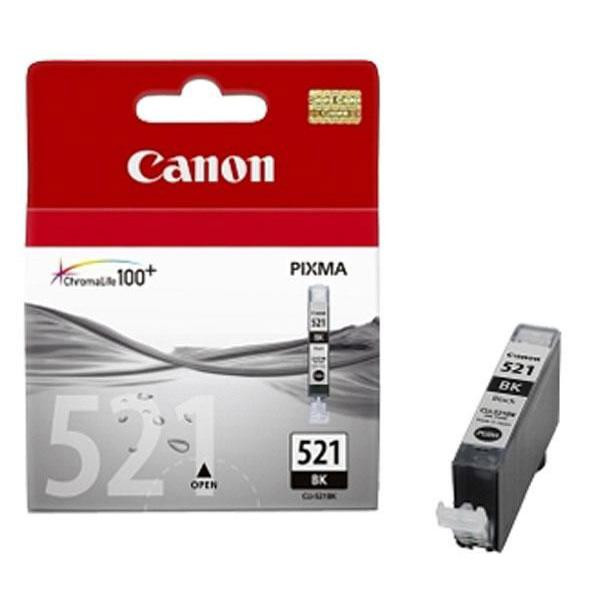 Canon originální ink CLI-521 BK, 2933B001, black, 665str., 9ml