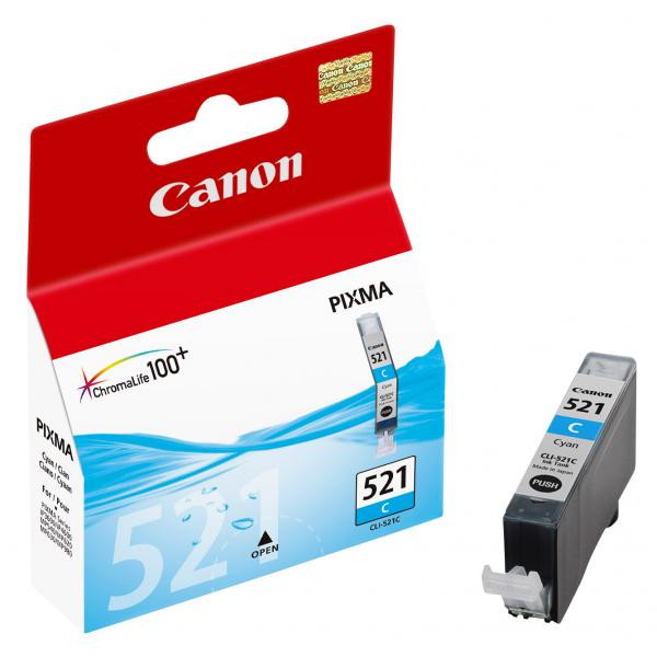 Canon originální ink CLI-521 C, 2934B001, cyan, 505str., 9ml