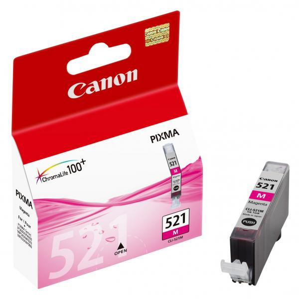 Canon originální ink CLI-521 M, 2935B001, magenta, 470str., 9ml