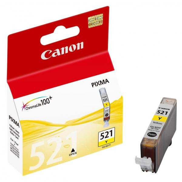 Canon originální ink CLI-521 Y, 2936B001, yellow, 505str., 9ml