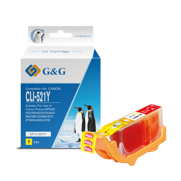 G&G kompatibilní ink s CLI521Y, NP-C-0521Y, 2936B001, yellow, 8.4ml
