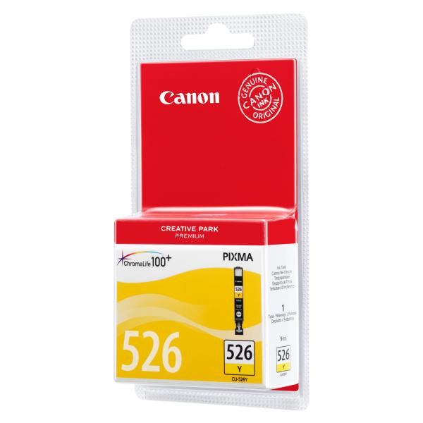 Canon originální ink CLI-526 Y, 4543B006, yellow, blistr s ochranou, 9ml