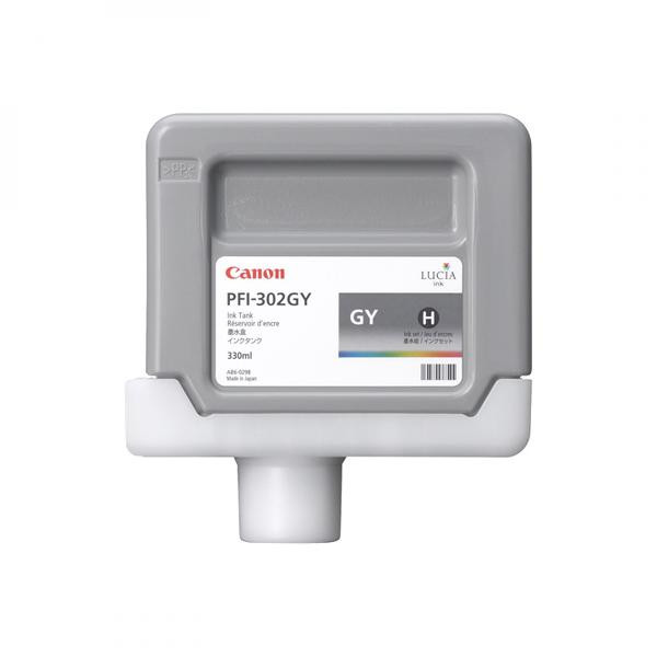 Canon originální ink PFI-302 GY, 2217B001, grey, 330ml