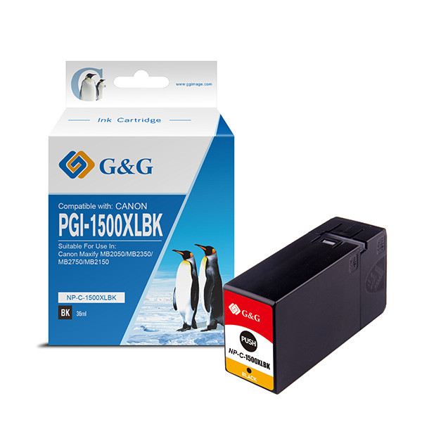 G&G kompatibilní ink s PGI 1500XL, NP-C-1500XLBK/C, black