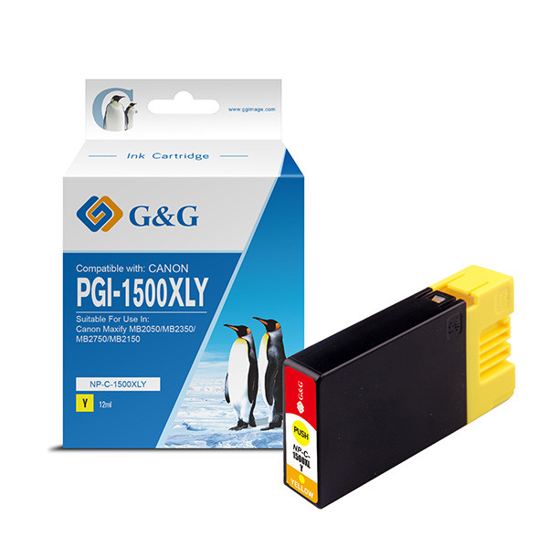 G&G kompatibilní ink s PGI 1500XL, NP-C-1500XLY/C, yellow