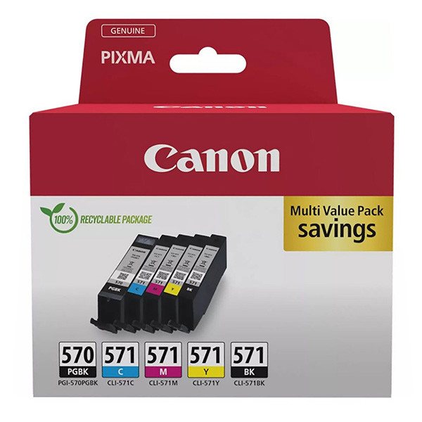Canon originální ink PGI-570/CLI-571 PGBK/C/M/Y/BK, 0372C006, CMYK, high capacity, multi pack