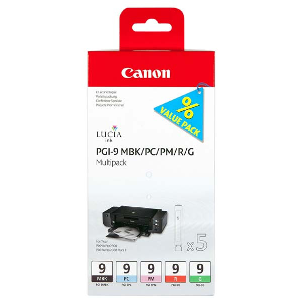 Canon originální ink PGI-9, 1033B013, CMYK, multipack