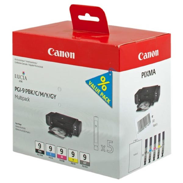 Canon originální ink PGI-9, 1034B013, 1034B011, CMYK, multipack