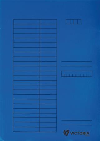 Desky s chlopněmi, modré, karton, A4, VICTORIA