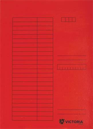 Desky s chlopněmi, červené, karton, A4, VICTORIA