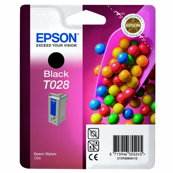 Epson originální ink C13T028401, black, 600str., 17ml