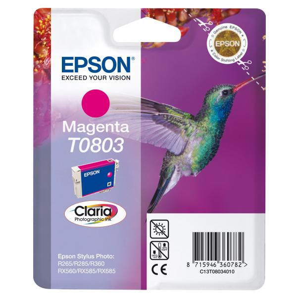 Epson originální ink C13T08034011, magenta, 7,4ml