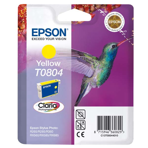Epson originální ink C13T08044011, yellow, 7,4ml