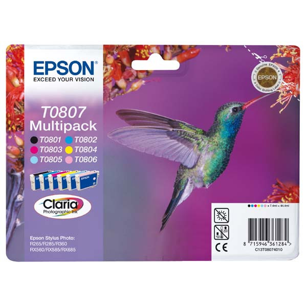 Epson originální ink C13T08074011, CMYK/light C/light M
