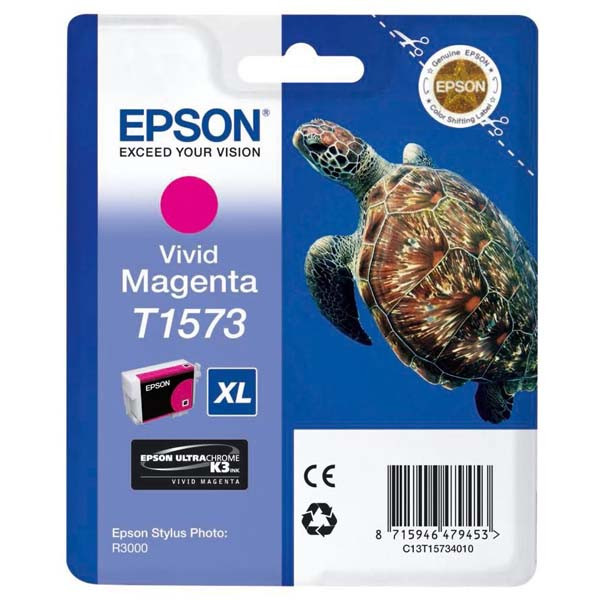 Epson originální ink C13T15734010, vivid magenta, 25,9ml