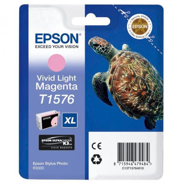 Epson originální ink C13T15764010, light vivid magenta, 25,9ml