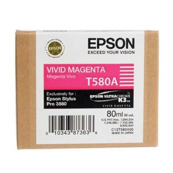 Epson originální ink C13T580A00, vivid magenta, 80ml