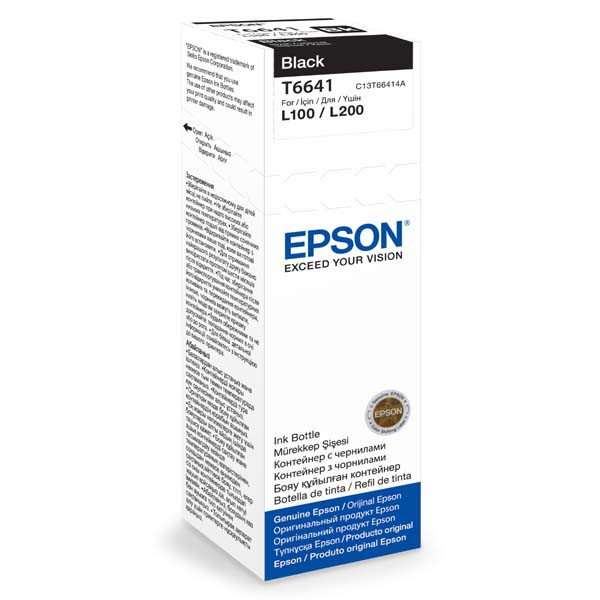 Epson originální ink C13T66414A, black, 70ml