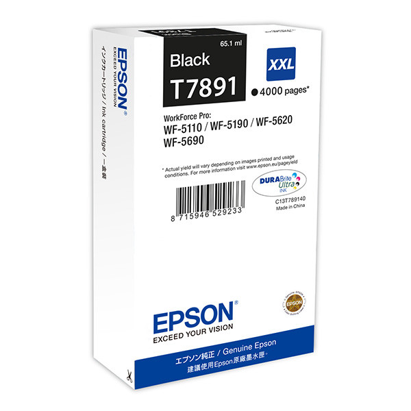 Epson originální ink C13T789140, T789, XXL, black, 4000str., 65ml, 1ks