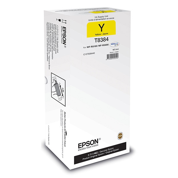 Epson originální ink C13T838440, T8384, XL, yellow, 167.4ml