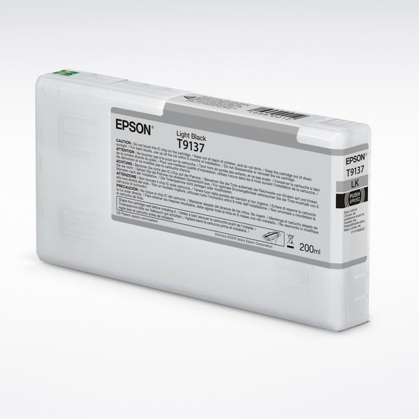 Epson originální ink C13T913700, light black, 200ml