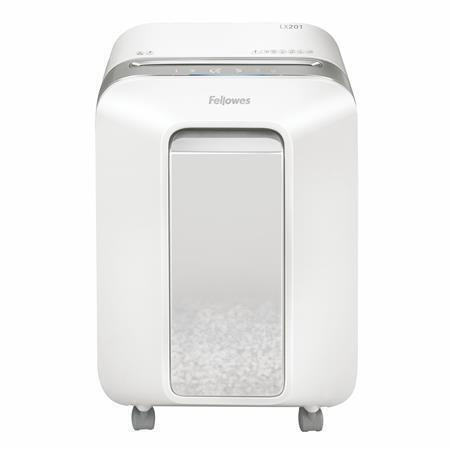 Skartovací stroj "Microshred LX201", bílá, křížový mikrořez, 11 listů, FELLOWES