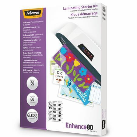 Laminovací fólie, 80 mikronů, lesklá, 50 ks, FELLOWES