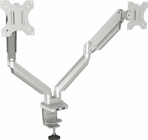 Držák na monitor "Platinum Series Dual", stříbrná, 2 ramena, FELLOWES 8056501