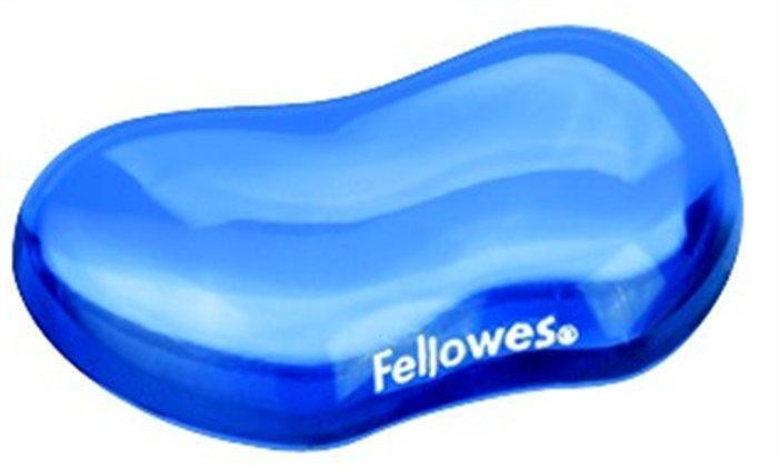 Gelová podložka zápěstí, FELLOWES "Crystal Gel", mini, modrá