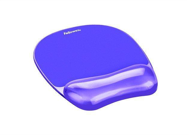 Podložka pod myš s gelovou opěrkou zápěstí, FELLOWES "Crystals Gel", fialová
