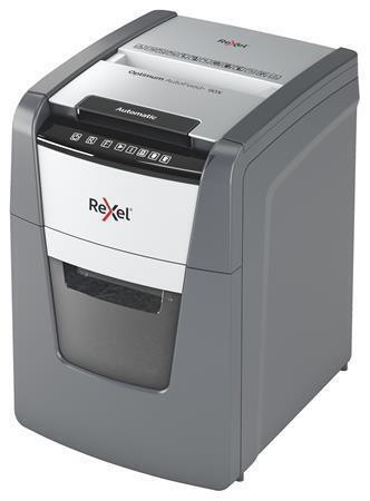 Skartovací stroj "Optimum AutoFeed+ 90 Pro P4", křížový řez, 90 listů, REXEL
