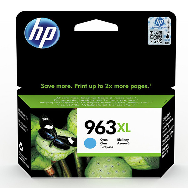HP originální ink 3JA27AE#301, HP 963XL, high capacity, cyan, blistr, 1600str., 22.92ml