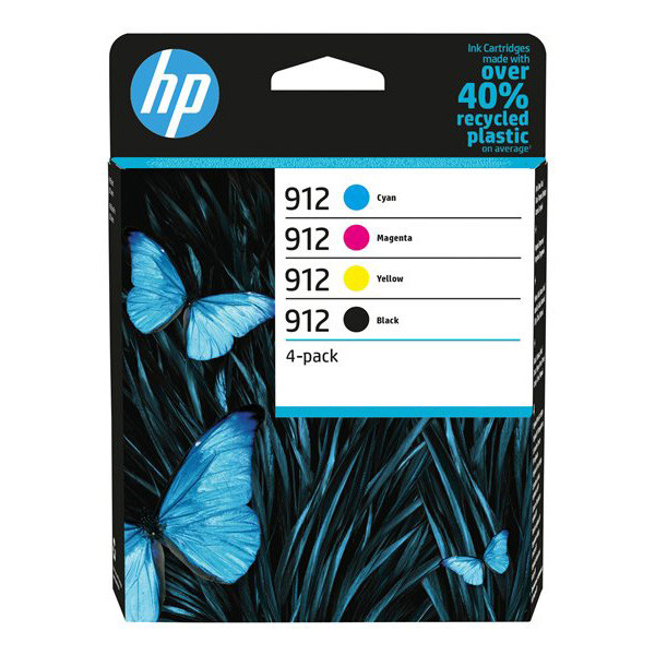 HP originální ink 6ZC74AE, HP 912, CMYK, 250/315str., 6.5/4ml, multipack