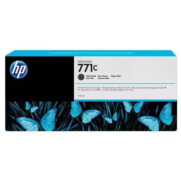 HP originální ink B6Y07A, HP 771C, matte black, 775ml