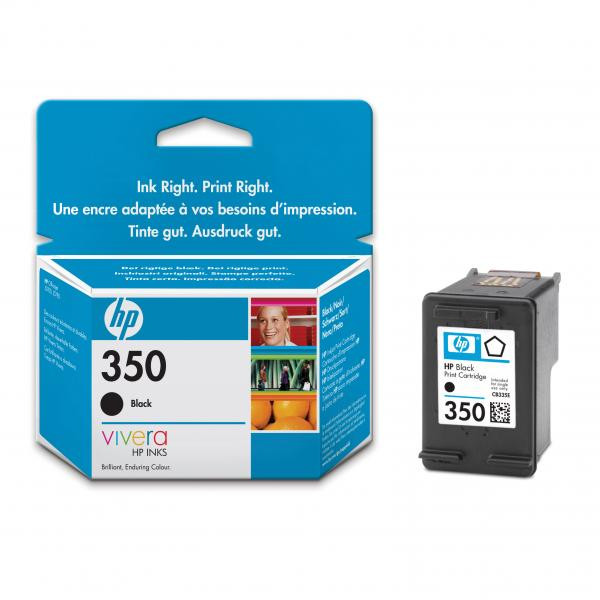 HP originální ink CB335EE, HP 350, black, 4,5ml
