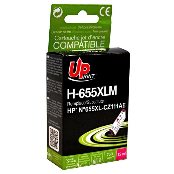 UPrint kompatibilní ink s CZ111AE, HP 655, H-655XLM, magenta, 750str., 12ml