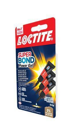 Vteřinové lepidlo "Loctite Super Bond POWER Gél Mini Trio", 3x1  g, HENKEL