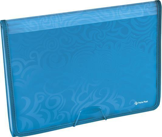 Harmonikové desky "Tai Chi", s gumičkou, modrá, PP, A4, PANTA PLAST